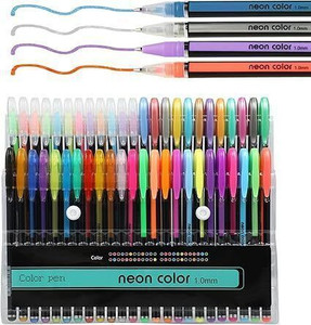 shivom 48pc gel pens set color gel penglitter metallic neon pens set sketching paint gel pen