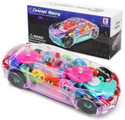 Shivtastic Toys Rotating Transparent Gear Concept Car with Lights Sound Toy Electric Car (Multicolor)