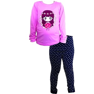 shlok collections girl39s cotton printed night suit set pack of 1