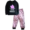 Girl's Cotton Printed Night Suit Set Pack of 1 (Shlok Collections Night suit_Black_0-1 Years)