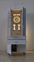 Shlok Pooja Mandir For Home With Led Light Engineered Wood Home Temple (Height: 130, Pre-assembled)