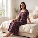 SHLOKE Women Nighty Purple