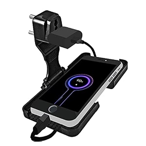 shockley mobile charging stand holder for wall with 3 pin universal plug wall mount mobile holder pack of 1