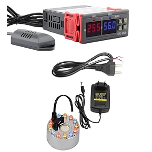 shockley stc-3028 dual led digital thermoregulator thermometer hygrometer controller sht20 temperature humidity sensor humidistat thermostat stc3028  fogger combo