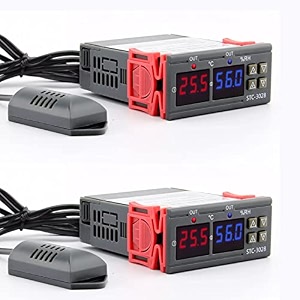 shockley stc-3028 dual led digital thermoregulator thermometer hygrometer controller sht20 temperature humidity sensor humidistat thermostat stc3028 2 piece