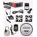 Shockley STC-3028 Thermometer Hygrometer controller SHT20 Temperature Humidity Sensor Thermostat Combo (STC-3028 + 1 AMP ADAPTER + Mains Cord + 2 Fan + Hygrometer+ DC JACK + FOG MAKER + Timer)