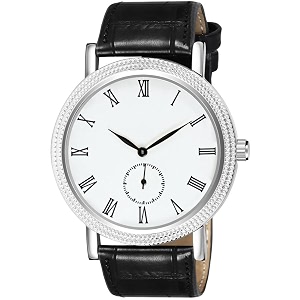Shocknshop Analog Black Dial Chronograph Leather Strap