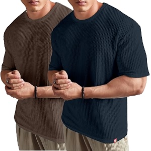 SHODOX Mens Solid Dotted Unique Design Oversized