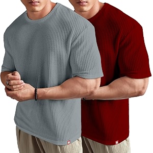 SHODOX Mens Solid Dotted Unique Design Oversized