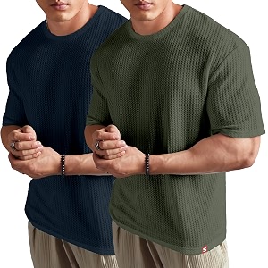 SHODOX Mens Solid Dotted Unique Design Oversized