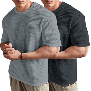 SHODOX Mens Solid Dotted Unique Design Oversized