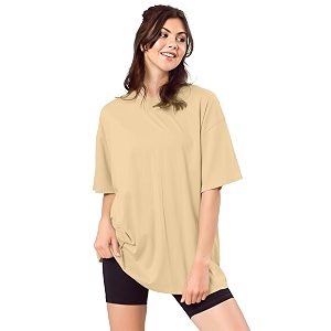 SHODOX Womens Cotton Blend Oversized Drop Shoulder