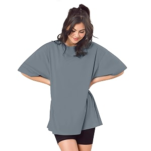SHODOX Womens Cotton Blend Oversized Drop Shoulder