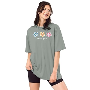 SHODOX Womens Cotton Blend Oversized Drop Shoulder