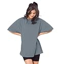 SHODOX Women39s Cotton Blend Oversized Drop Shoulder