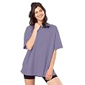 SHODOX Women39s Cotton Blend Oversized Drop Shoulder