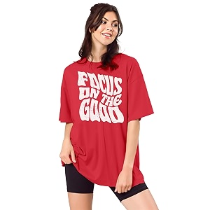 SHODOX Womens Cotton Blend Oversized Drop Shoulder