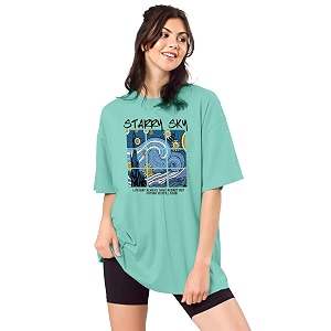 SHODOX Womens Cotton Blend Oversized Drop Shoulder