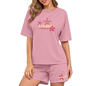 SHODOX Womens Cotton Blend Printed Tshirt and