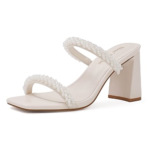 ShoeN Tale Pearl Strappy Heels for Women
