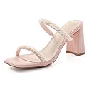 Shoe39N Tale Pearl Strappy Heels for Women