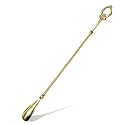 Shoe Horn Long Handle Brass Metal 24 inch ，Horse Head Decoration Shoe Horn for woman- Durable and Sturdy