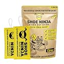 Shoe Ninja Shoe Deodorizer, Shoe Odor Elimination, &amp; Shoe Freshener, 2 Pack