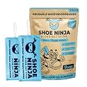 Shoe Ninja Shoe Deodorizer, Shoe Odor Elimination, &amp; Shoe Freshener, 2 Pack