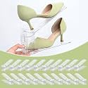 Shoe Slots Organizer 20 Pack - Shoe Stacker,3 Levels Adjustable,Space Savers 50%,Double Layer Holders for Closet (Transparent),Organizador de Zapatos