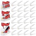Shoe Slots Organizer for Closet, 30 Pack Shoe Stacker Organizer, Shoe Storage Space Savers 50%, 3 Levels Adjustable Shoe Racks for Closet Organization