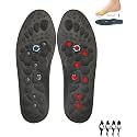 Shoe Sole for Men, Acupressure Insoles, Magnetic Acupressure Insoles, Massage Get Relief for Tired Feet with Magnetic Massage (Black, 40-43)