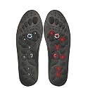NHCDFA Magnetic Therapy Acupressure Shoe Insoles, Men's Shoe Sole, Black, L (40-43), 1 Count, Arch Support, Medium Arch, Synthetic, Acupressure, Magnetic Therapy