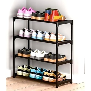 shoes rack 4 tier shoe rack with shelf folding shoerack for bedroom living room entryway white shoerack footwear stand for home shoe rack plastic shoes rack with 4 layer 4 self