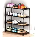 Shoes Rack 4 Tier Shoe Rack with Shelf, Folding ShoeRack for Bedroom, Living Room, Entryway, White, ShoeRack, Footwear Stand for Home, Shoe Rack Plastic, Shoes Rack with 4 Layer (4 SELF)
