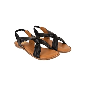 Shoetopia Cross Strap Flat Sandals For Women