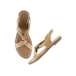 Shoetopia Cross Strap Flat Sandals For Women