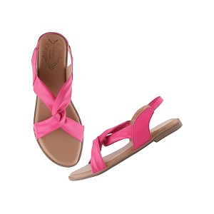 Shoetopia Cross Strap Flat Sandals For Women