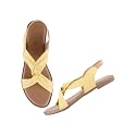 Shoetopia Cross Strap Flat Sandals For Women