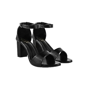 Shoetopia Stylish Ankle Strap Block Heeled Sandals