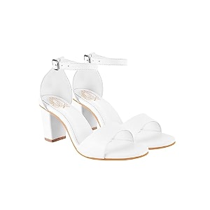 Shoetopia Stylish Ankle Strap Block Heeled Sandals