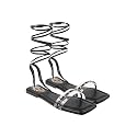 Shoetopia Stylish Ankle Wrap Flat Sandals For