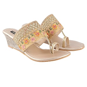 Shoetopia Womens Girls Woven Design Wedges