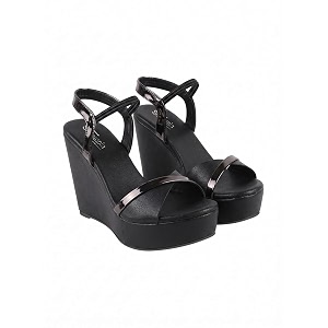 Shoetopia Womens Girls Solid Slingback Wedges