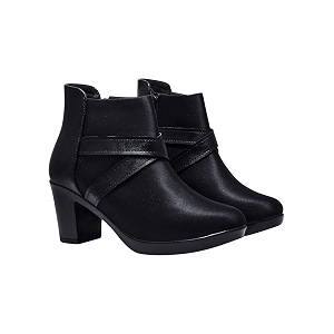 Shoetopia Womens Ankle Boots with Block Heel
