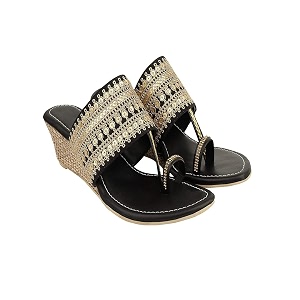 Shoetopia Womens Wedge Heel Kolhapuris