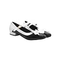 Shoetopia Womens Black amp White Mary Jane
