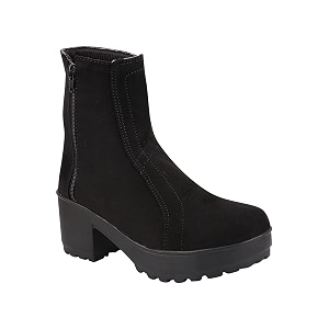 Shoetopia Womens Block Heel Ankle Boots