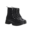 Shoetopia Womens Patent Lace-Up Ankle Boots 