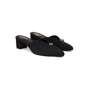 Shoetopia Womens Pointed Toe Mules with Low