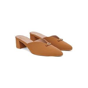 Shoetopia Womens Pointed Toe Mules with Low